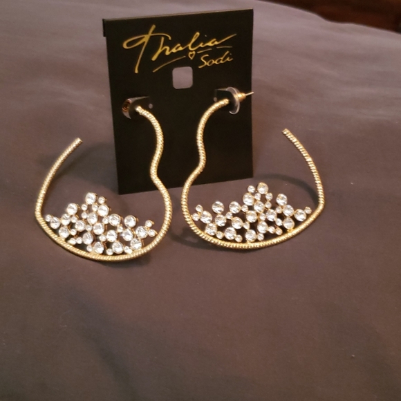 Thalia Sodi Jewelry - 💎Large Paved Open Heart Crystal Filled Earrings.